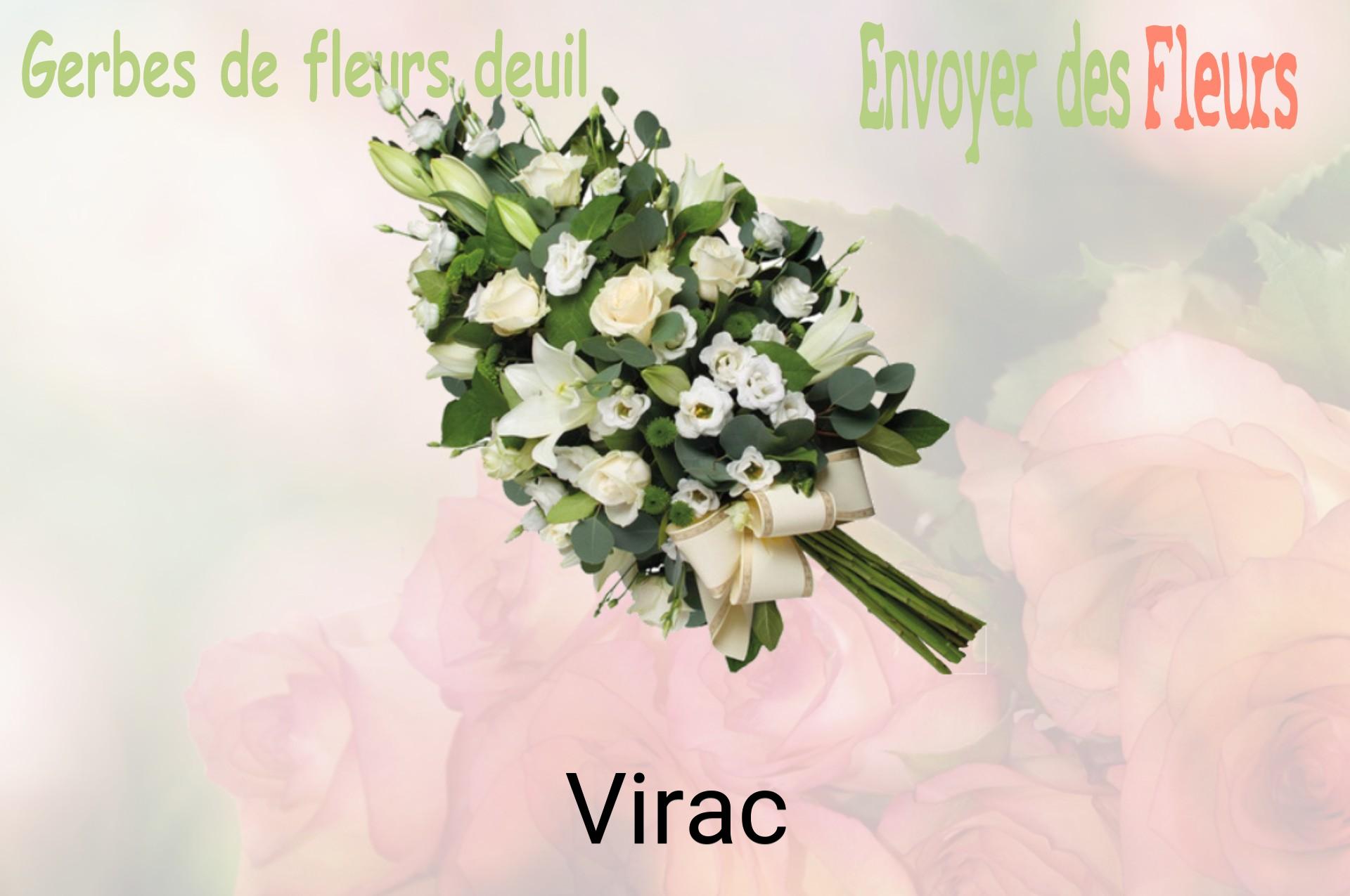 Gerbe de fleurs de deuil livrée à Virac
